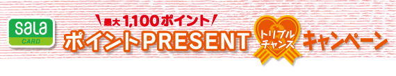 ポイントプレゼント!トリプルチャンスキャンペーン