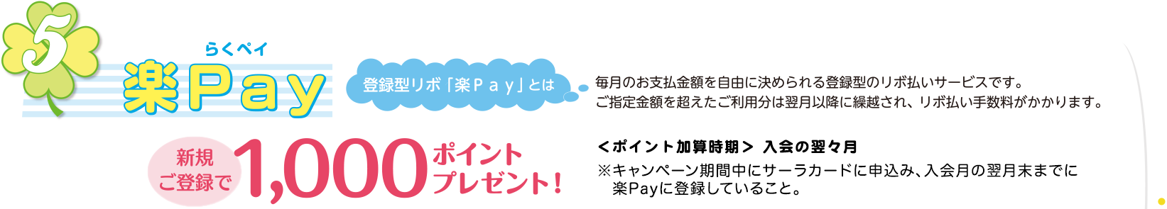 「楽Pay」新規ご登録