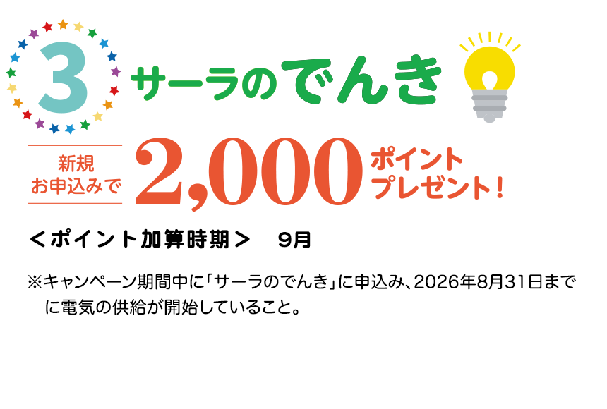 サーラの電気　新規お申し込み